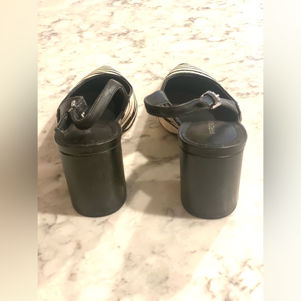 Marc Fisher Zebra Print Block Heels, Size 6 - image 2